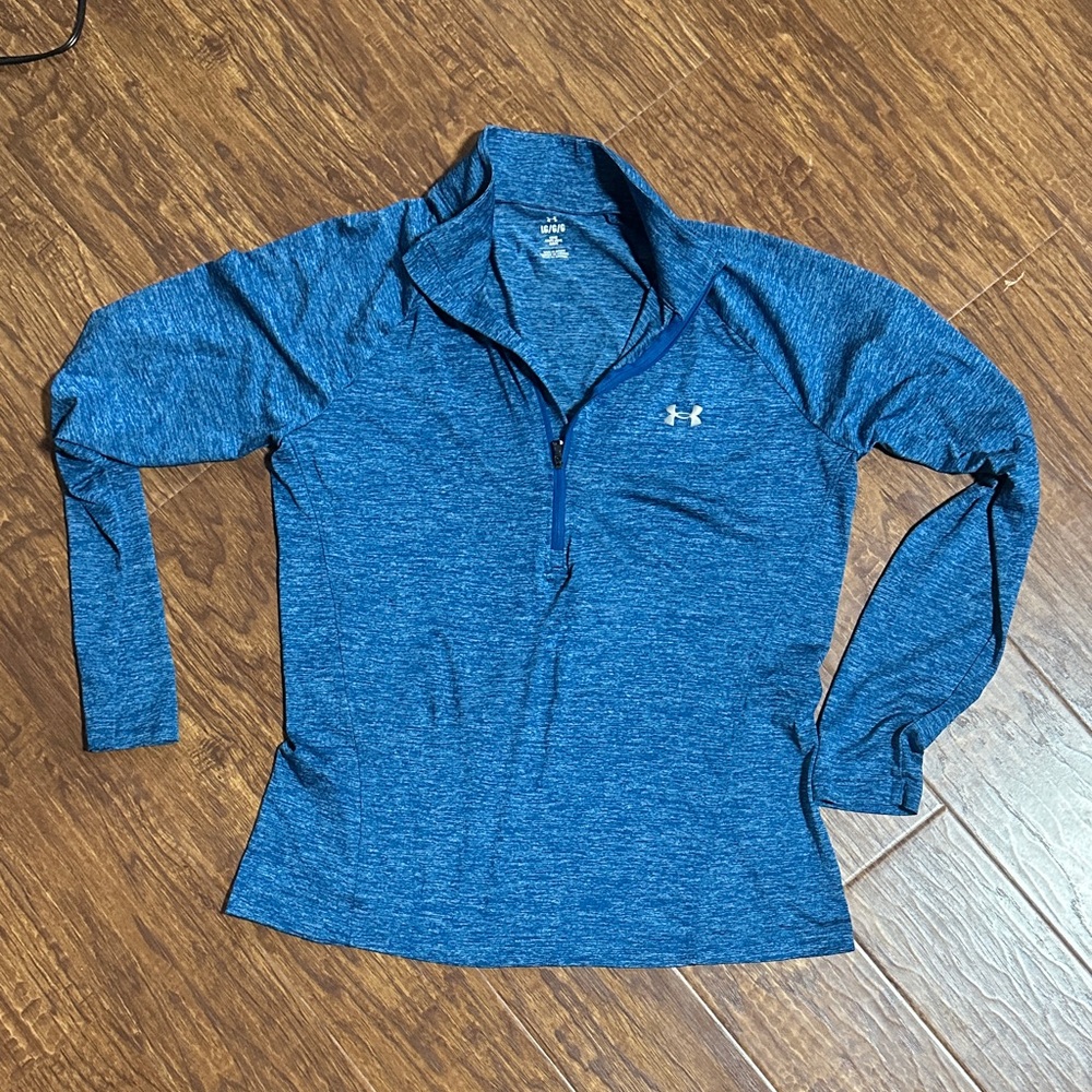 Under Armour Heathered Blue Long Sleeve Top